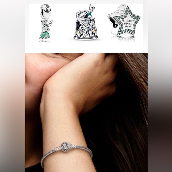 Pandora x Disney Tinkerbell Star Celestial Thimble Silver Charm - Picture 13 of 15